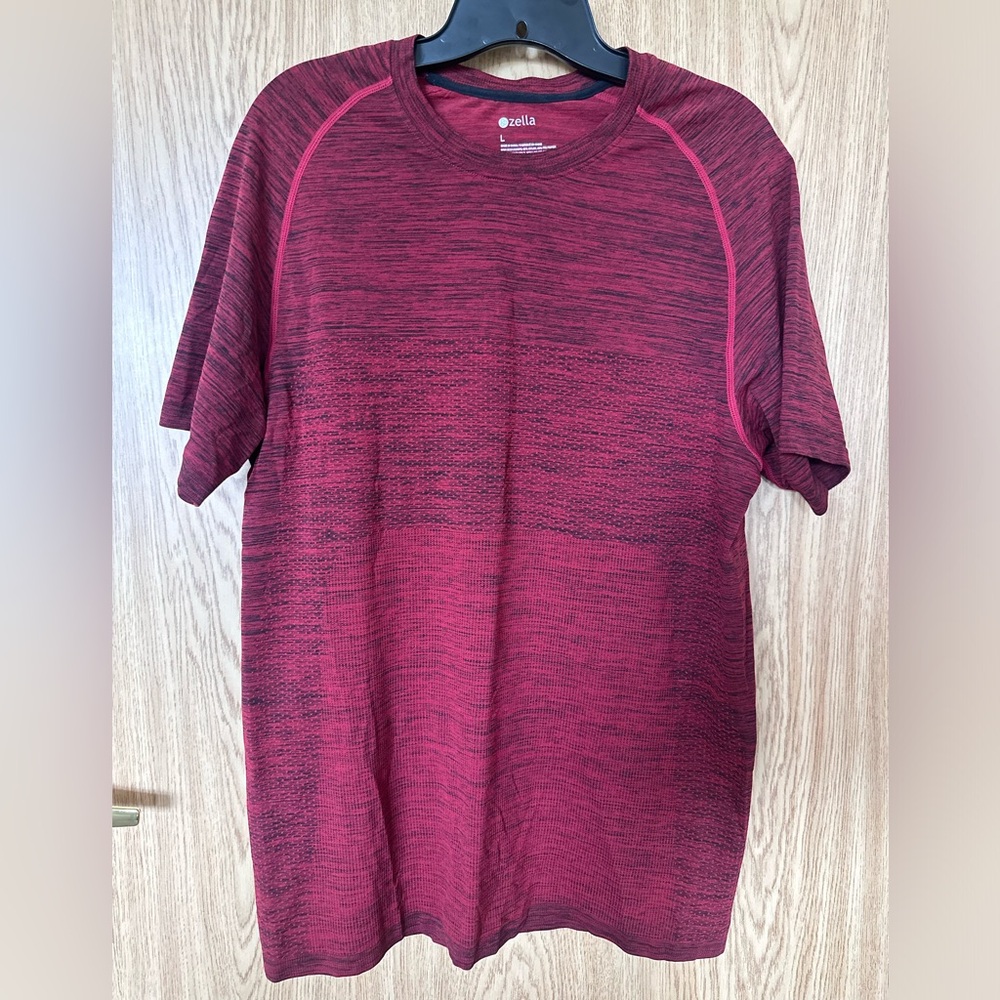 Zella Red Stretch Short Sleeve Athletic T-Shirt Men’s L